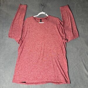 Lululemon Metal Vent Tech Long Sleeve Shirt XXL Heathered Red Activewear Mens